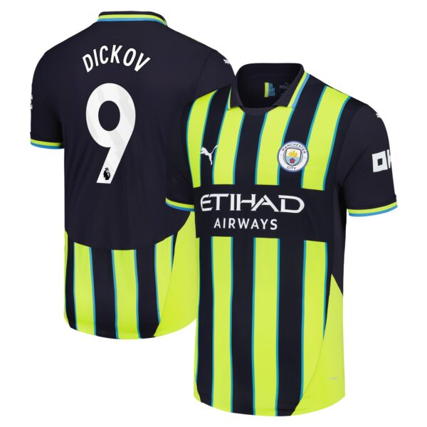 Manchester City Away Authentic Shirt 2024-25 with Dickov 9 printing