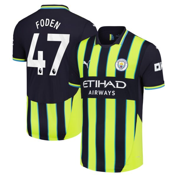 Manchester City Away Authentic Shirt 2024-25 with Foden 47 printing