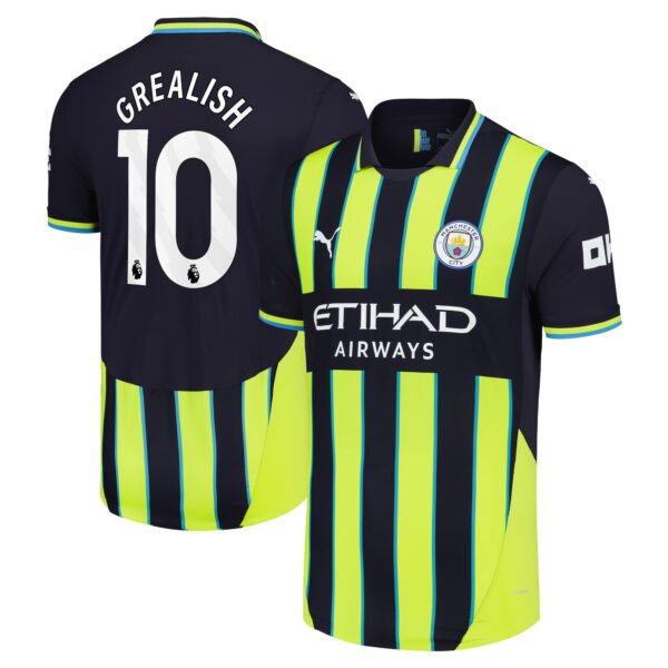 Manchester City Away Authentic Shirt 2024-25 with Grealish 10 printing