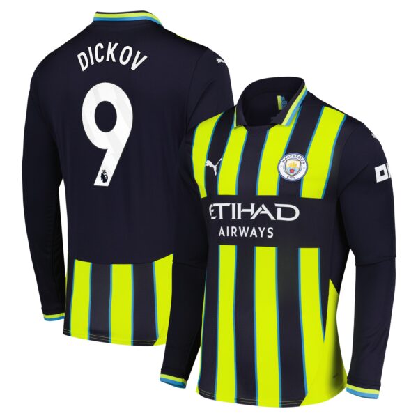 Manchester City Away Shirt 2024-25 - Long Sleeve with Dickov 9 printing