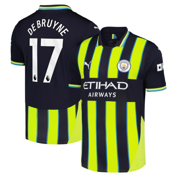 Manchester City Away Shirt 2024-25 with De Bruyne 17 printing