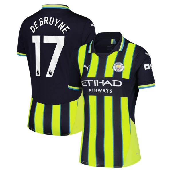 Manchester City Away Shirt 2024-25 - Womens with De Bruyne 17 printing