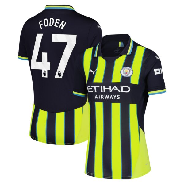 Manchester City Away Shirt 2024-25 - Womens with Foden 47 printing