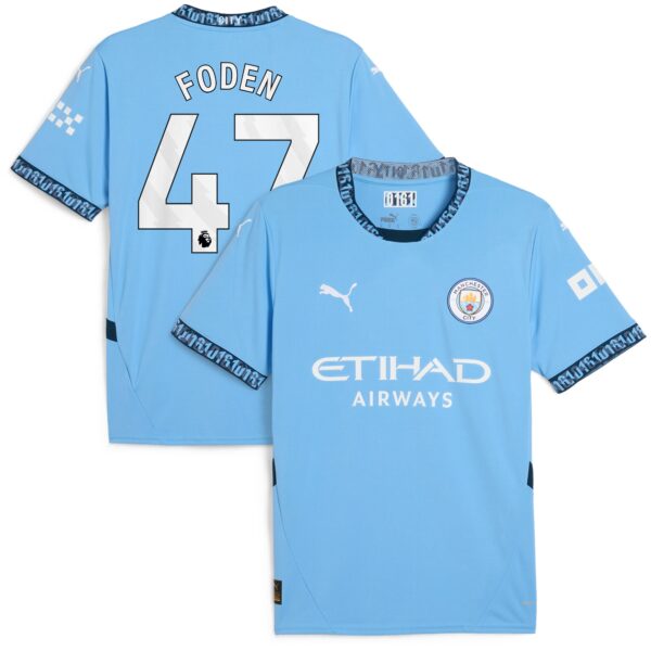 Manchester City Home Shirt 2024-25 with Foden 47 printing