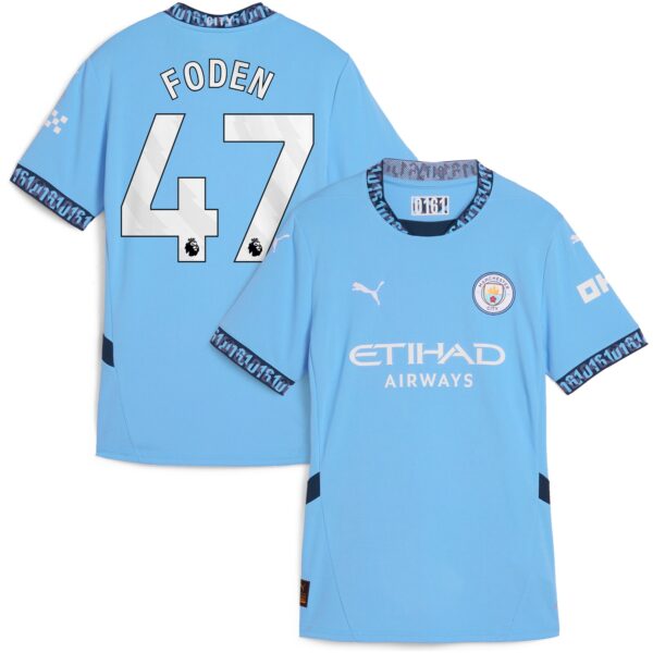 Manchester City Home Shirt 2024-25 - Womens with Foden 47 printing