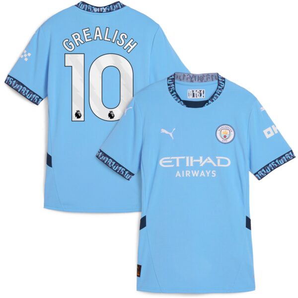 Manchester City Home Shirt 2024-25 - Womens with Grealish 10 printing