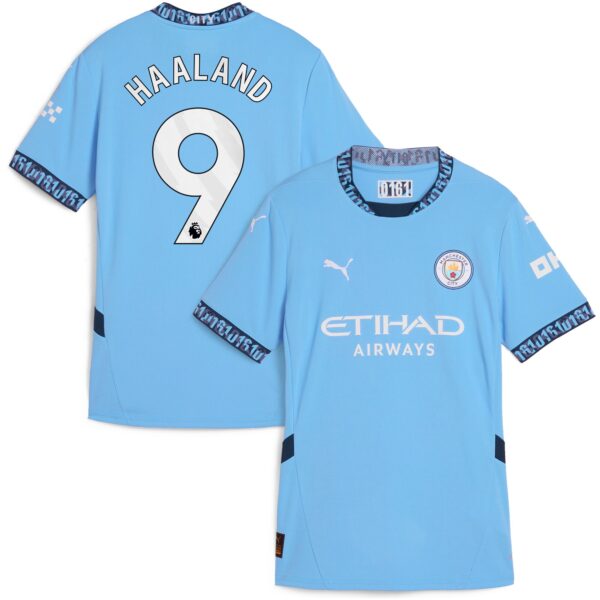 Manchester City Home Shirt 2024-25 - Womens with Haaland 9 printing